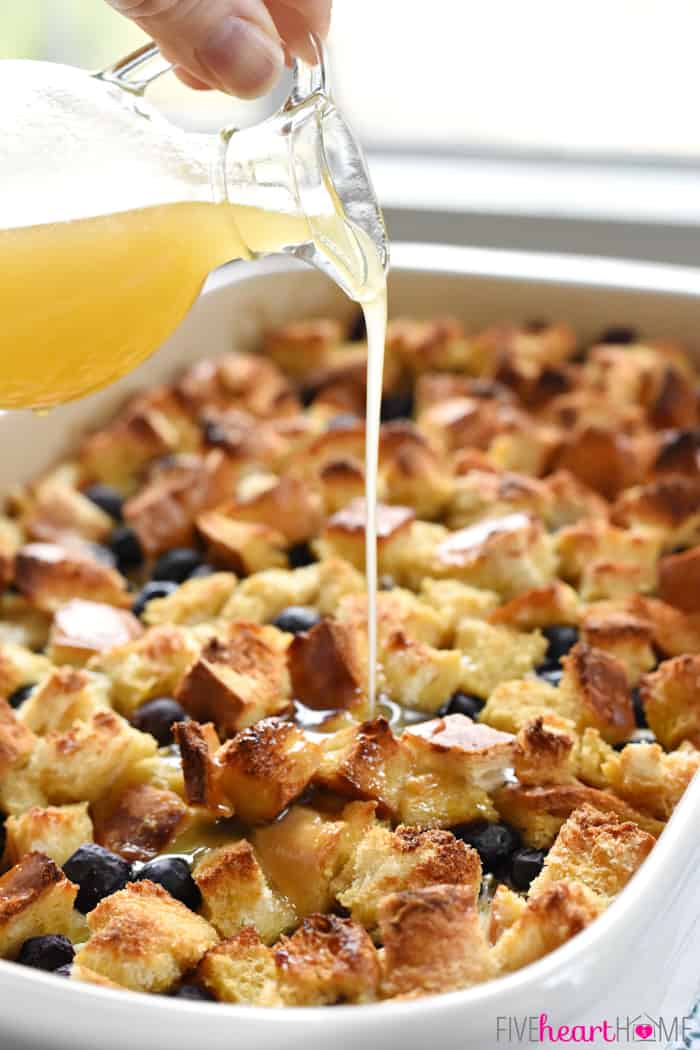 Tart and Sweet Syrup Being Drizzled on Tip of Bake 