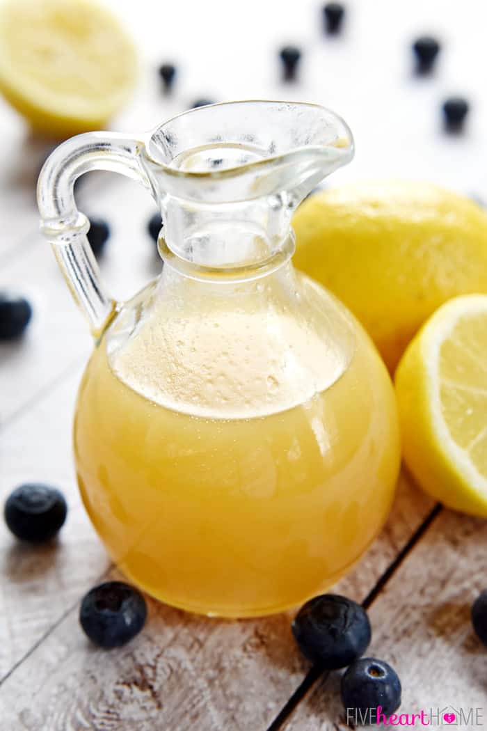 Lemon Syrup in a Glass Carafe 