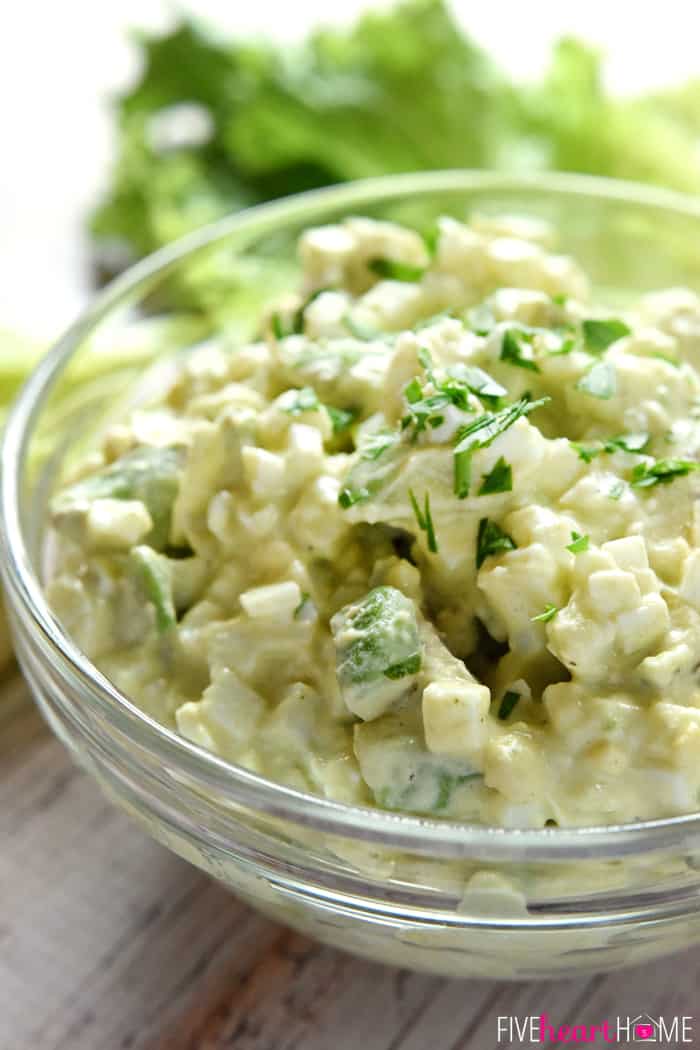 Bowl of Avocado Egg Salad.