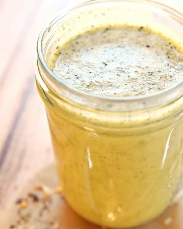 "Better than Olive Garden" Homemade Italian Dressing ~ this all-natural, zesty salad dressing is economical, easy to make, delicious on salads, and makes an excellent marinade! | FiveHeartHome.com