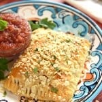 Creamy Chicken Taco Hand Pie on a plate