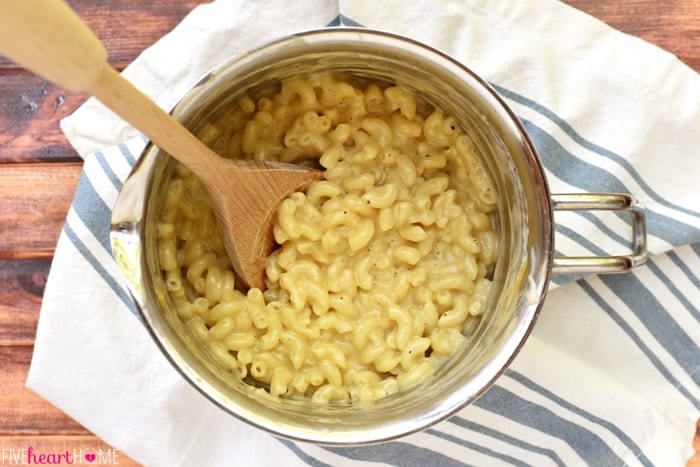 Homemade Macaroni and Cheese in a pot