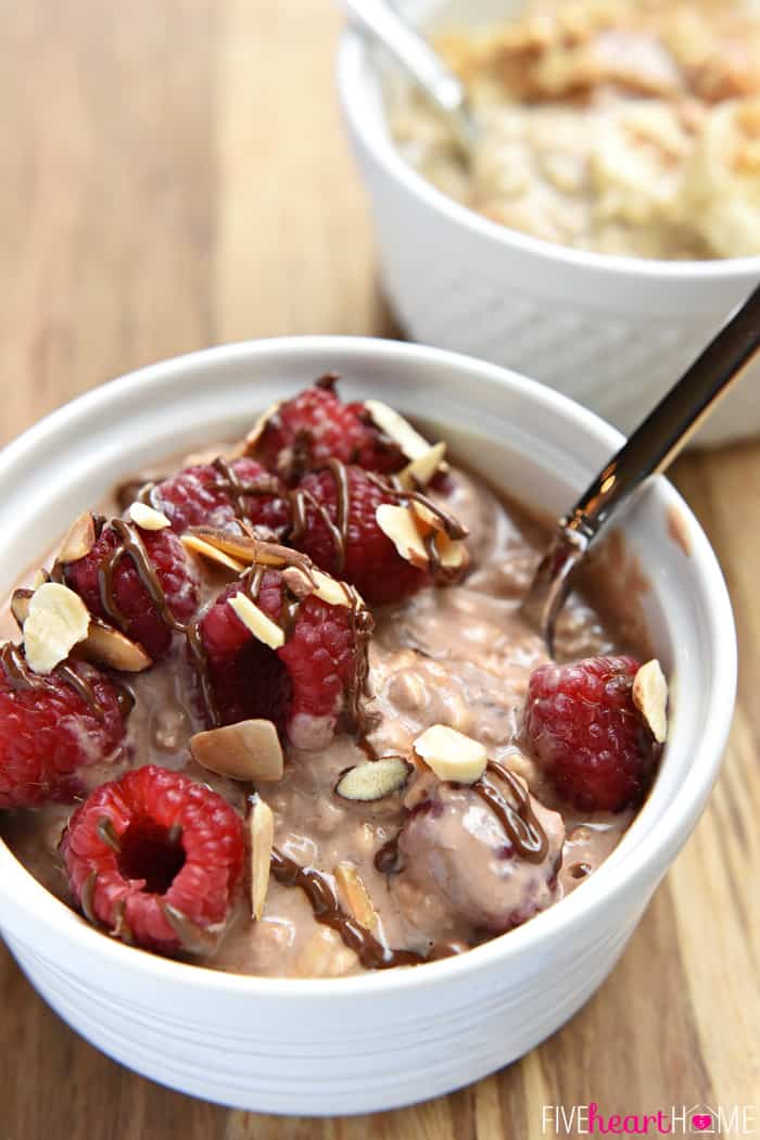 Overnight Oats recipe with berries.