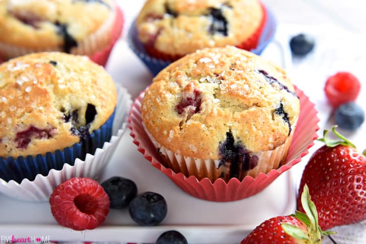 Mixed Berry Cream Cheese Muffins