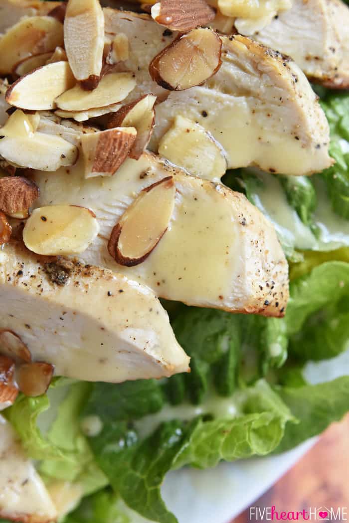 Honey Mustard Dressing drizzled over a salad.