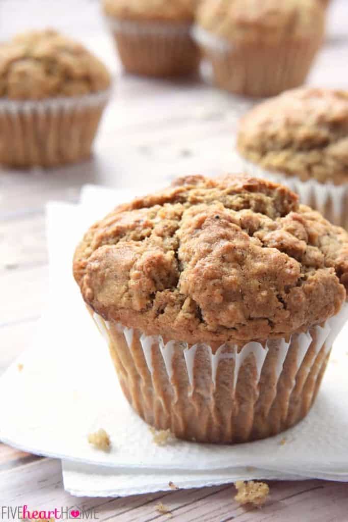 Oatmeal Muffin on napkin