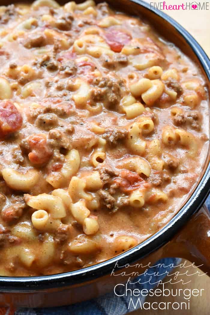 Homemade Hamburger Helper with Text