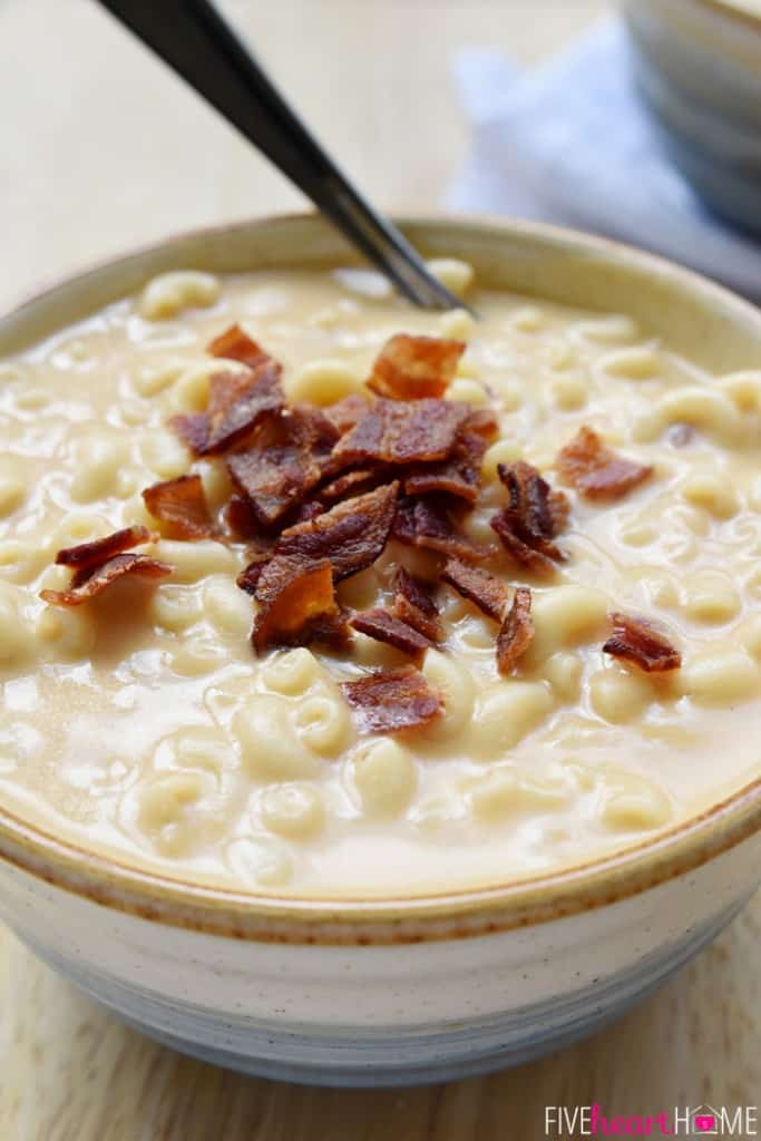Mac and Cheese Soup {Decadent + AMAZING!} • FIVEheartHOME