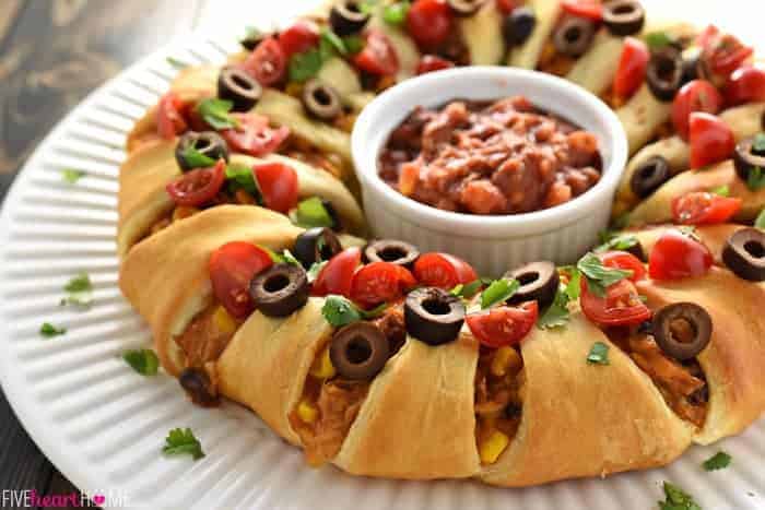 Chicken (or Leftover Turkey!) Taco Crescent Ring