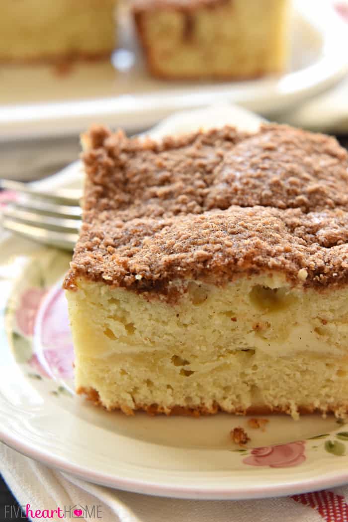 Cream Cheese Coffee Cake {with Cinnamon Streusel