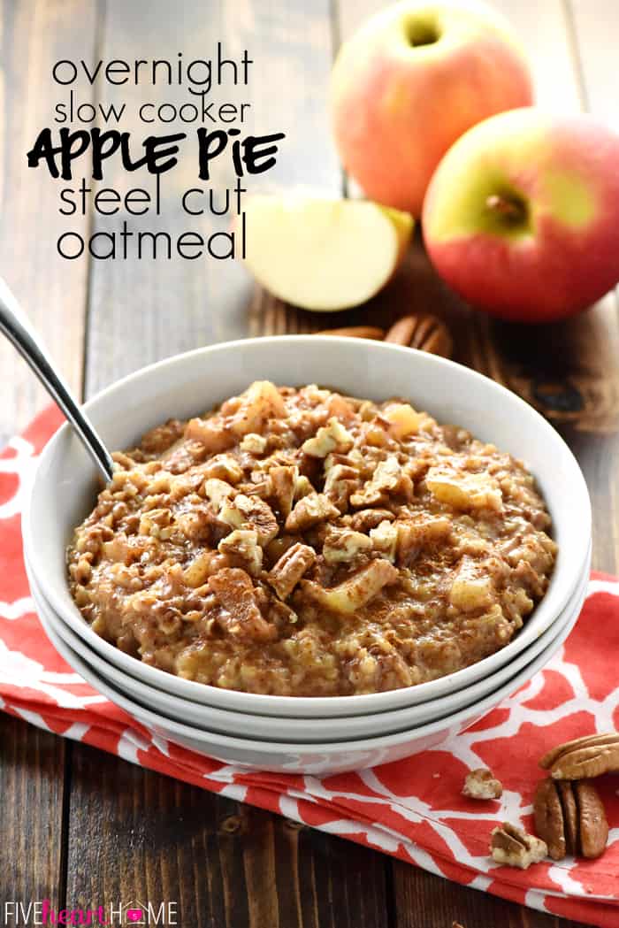 Apple and Cinnamon Steelcut Oats (Crockpot) / Weekly Recap - PB + P Design