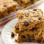 Chewy Pumpkin Chocolate Chip Oatmeal Bars