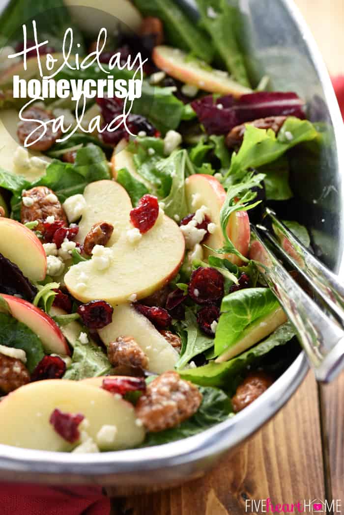 Holiday Honeycrisp Salad with text overlay