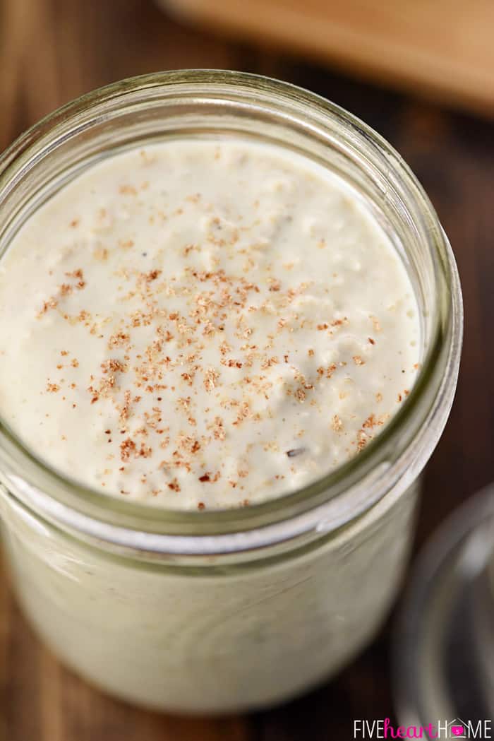 Eggnog Overnight Oats • FIVEheartHOME