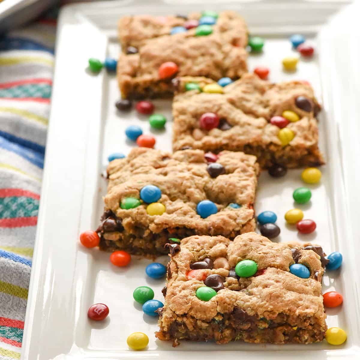 {One Bowl, Big Batch!} Monster Cookie Bars • FIVEheartHOME