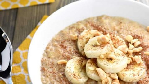 Quick Peanut Butter Banana Oatmeal β’ FIVEheartHOME