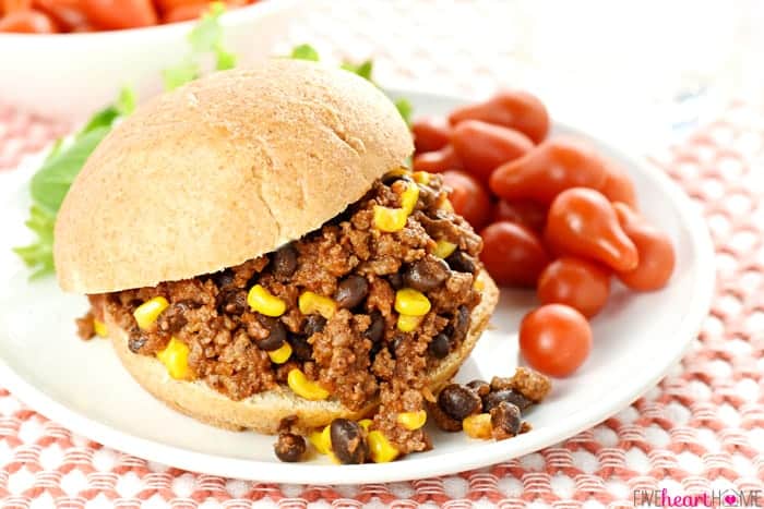 Taco Sloppy Joe on a plate