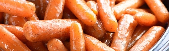 Honey Cinnamon Crockpot Carrots in slow cooker.