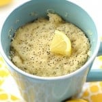 Lemon Poppy Seed Muffin Mug Cake ~ a quick, tasty, single-serving breakfast or dessert treat! | FiveHeartHome.com