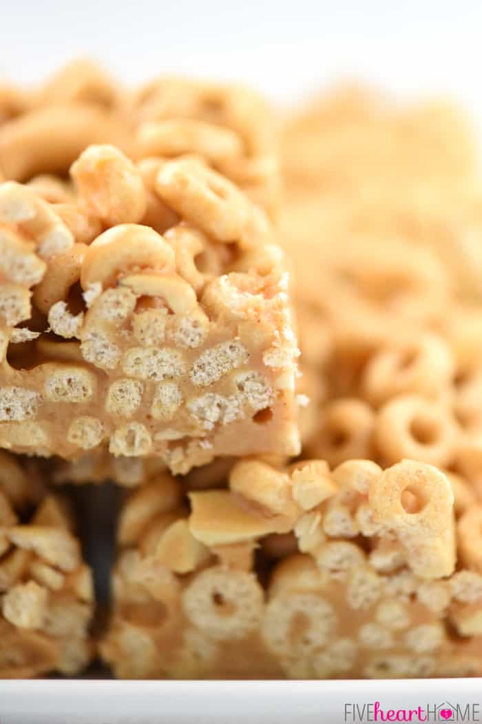 Side view of a cereal bar.