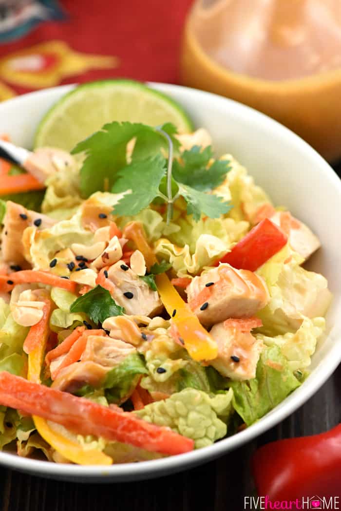 In a White Bowl Complete with Garnishes of Lime and Cilantro 