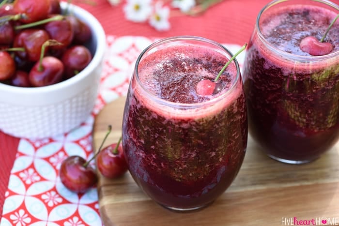 Cherry Vanilla Wine Slushies