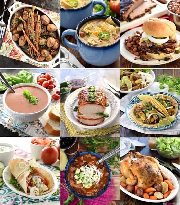 Real Food Slow Cooker Suppers Photo Collage