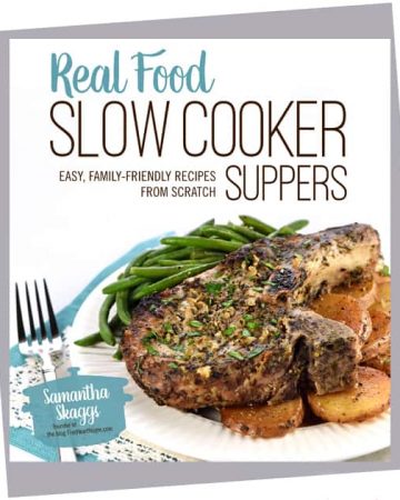 Real Food Slow Cooker Suppers cookbook cover.