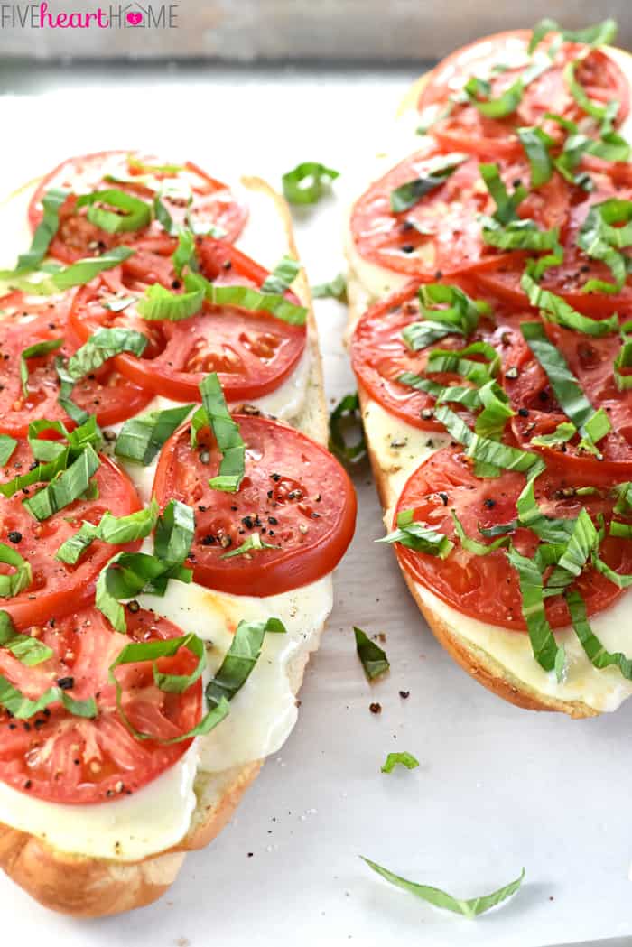 Caprese French Bread Pizza Close-Up 