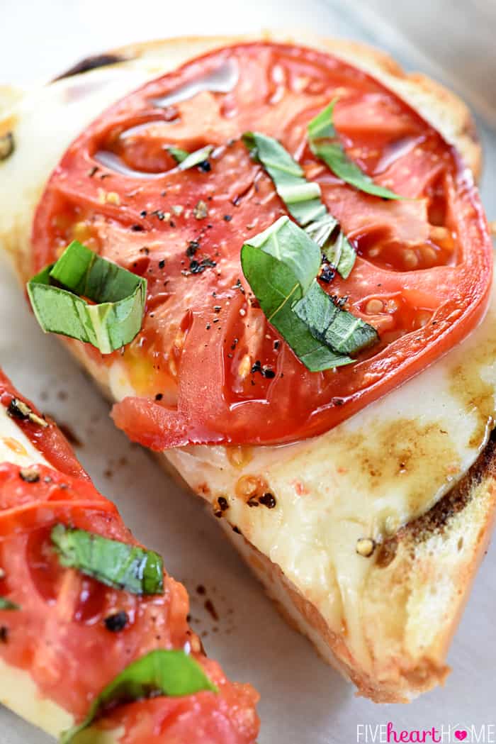 Close-Up of Tomato, Basil, Mozzarella 