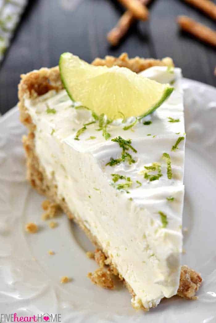 Close-up slice of Margarita Pie.