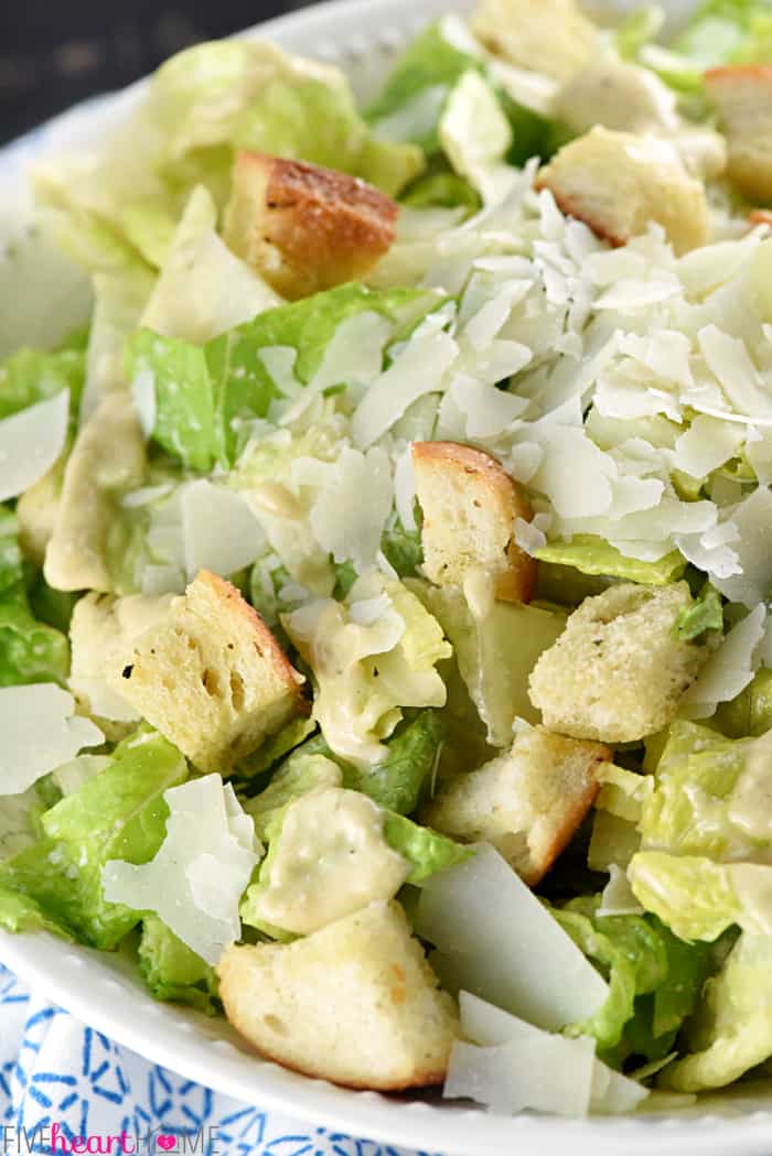 Close-up of Caesar Salad in bowl