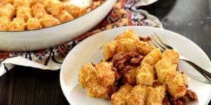 One-Skillet Sloppy Joe Tater Tot Casserole