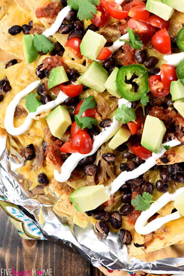 Close-up of nachos.