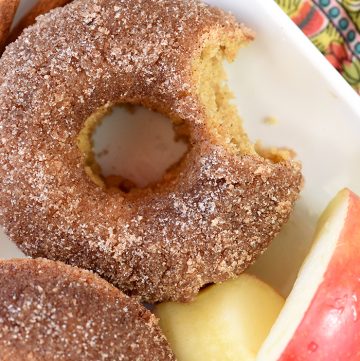 Baked Apple Cider Donut on a plate