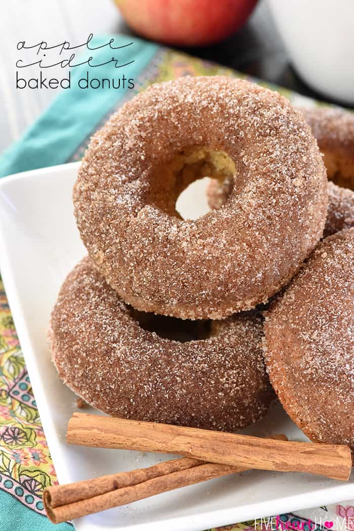 Baked Apple Cider Donuts with text overlay.