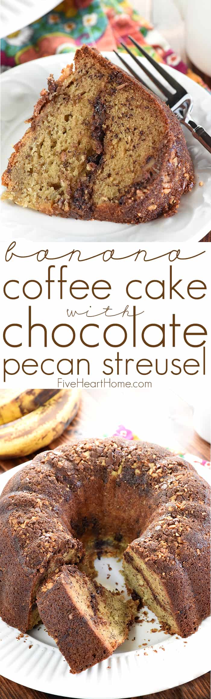 banana coffee cake with