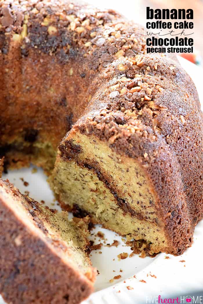 banana coffee cake with