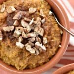 Overnight Slow Cooker Pumpkin Pie Steel Cut Oatmeal