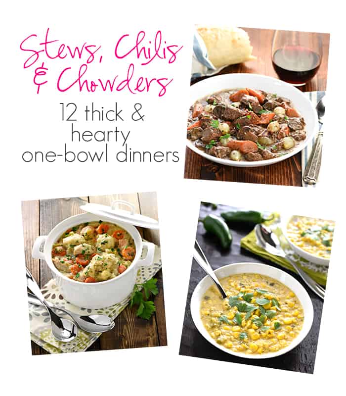 Real Food Slow Cooker Suppers Cookbook: Stews, Chilis & Chowders ~ 12 thick & hearty one-bowl dinners | FiveHeartHome.com