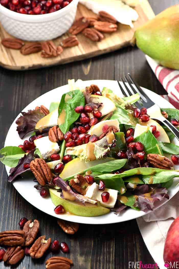 Thanksgiving Salad on White Platter 