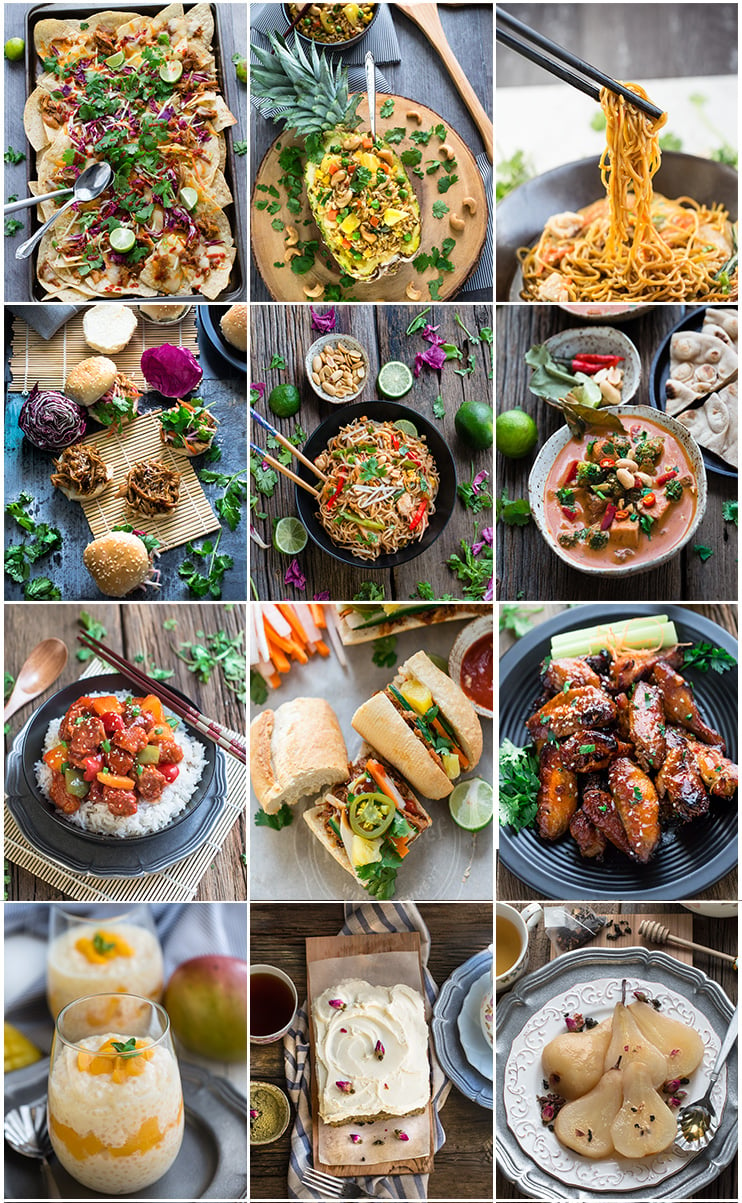 Collage of Asian slow cooker recipes