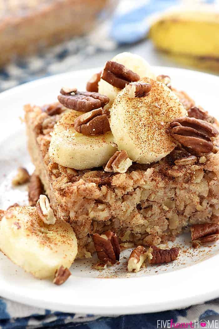 Banana Baked Oatmeal Fivehearthome