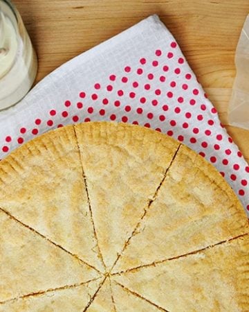 Classic Scottish Shortbread ~ rich, buttery shortbread comes together with just five simple ingredients and is oven-ready in less than five minutes! | FiveHeartHome.com