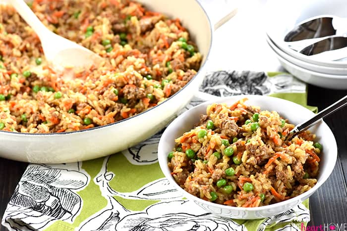 One Pan Asian Ground Beef And Rice