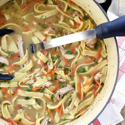 Easy Chicken Noodle Soup {Quick & Homemade!} • FIVEheartHOME
