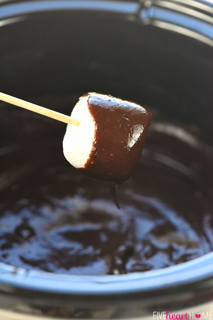 Little Dipper CrockPot Peanut Butter Fondue - A Year of Slow Cooking