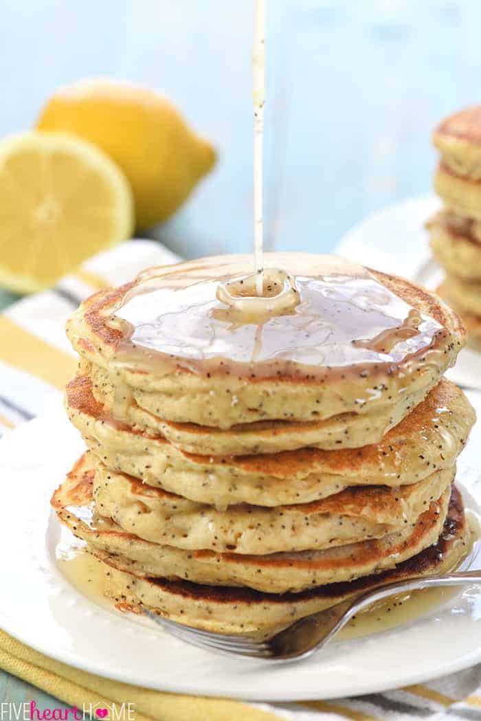 Whole Wheat Lemon Poppy Seed Pancakes