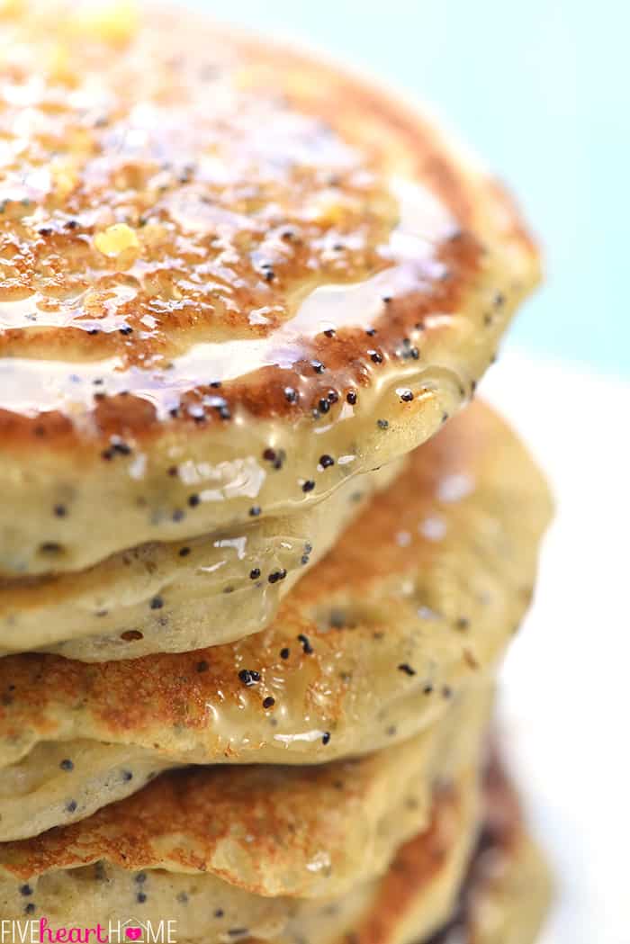 Healthy Lemon Poppy Seed Pancake Recipe