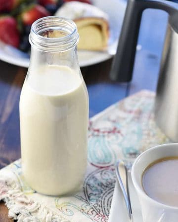 Caramel Brulée Coffee Creamer ~ a quick and easy homemade recipe for making Copycat Starbucks Caramel Brulée Lattes at home! | FiveHeartHome.com